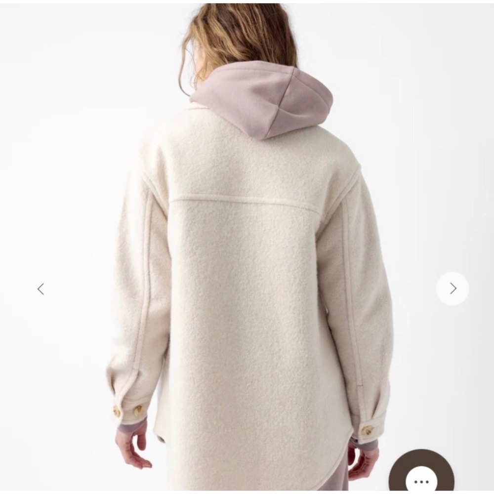Cozy Earth Women Size XXL Bouclé Shacket Alabaster Merino Wool Jacket NWT - Picture 10 of 11